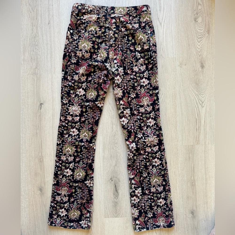 NWOT PILCRO Anthropologie The Icon Floral Corduroy Pants Size 29 - Picture 11 of 14